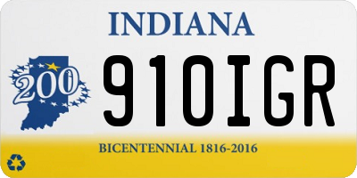 IN license plate 910IGR