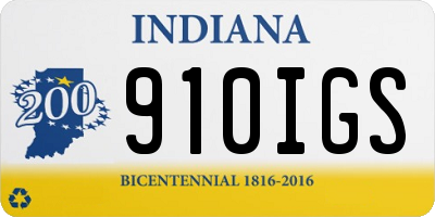 IN license plate 910IGS
