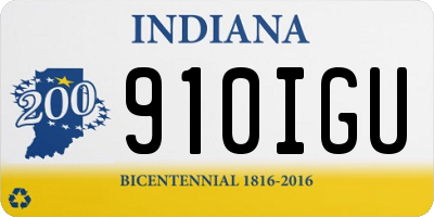 IN license plate 910IGU