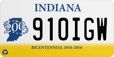 IN license plate 910IGW