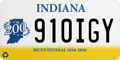 IN license plate 910IGY