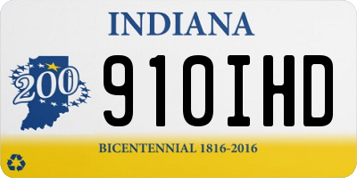 IN license plate 910IHD
