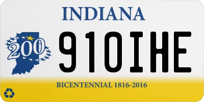 IN license plate 910IHE