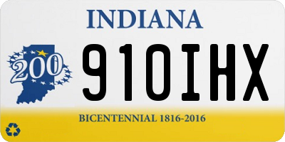 IN license plate 910IHX
