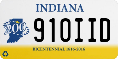 IN license plate 910IID