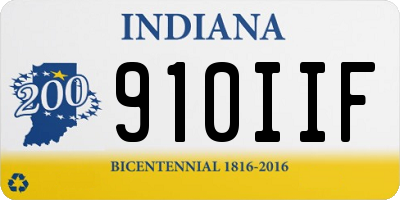 IN license plate 910IIF