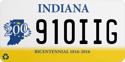 IN license plate 910IIG