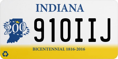 IN license plate 910IIJ