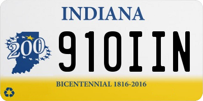 IN license plate 910IIN