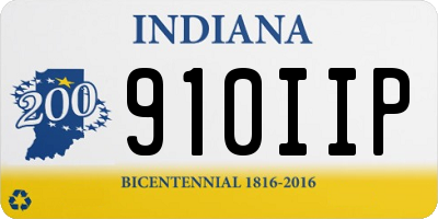 IN license plate 910IIP