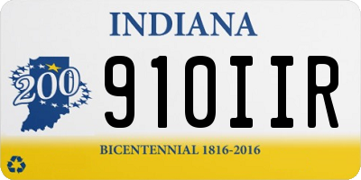 IN license plate 910IIR