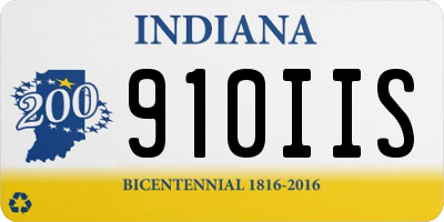 IN license plate 910IIS