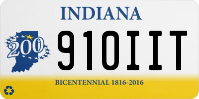 IN license plate 910IIT