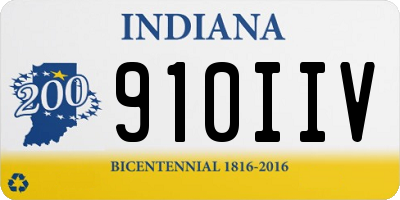 IN license plate 910IIV