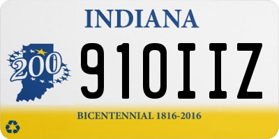 IN license plate 910IIZ
