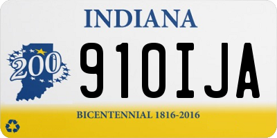 IN license plate 910IJA