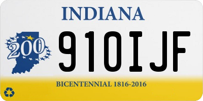 IN license plate 910IJF