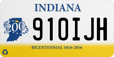 IN license plate 910IJH