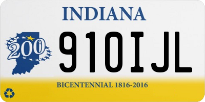 IN license plate 910IJL