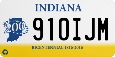 IN license plate 910IJM