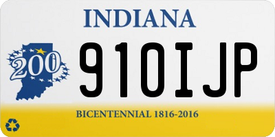 IN license plate 910IJP