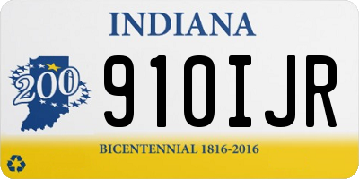 IN license plate 910IJR