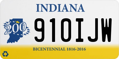 IN license plate 910IJW