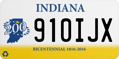 IN license plate 910IJX