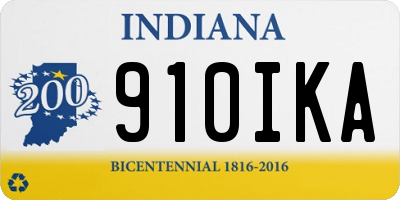 IN license plate 910IKA