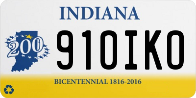 IN license plate 910IKO