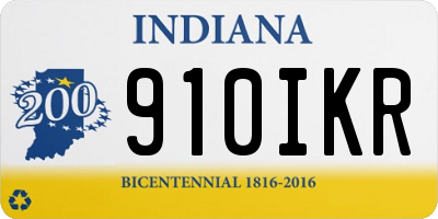IN license plate 910IKR