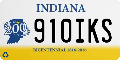 IN license plate 910IKS