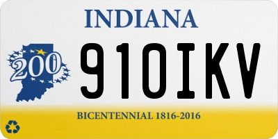 IN license plate 910IKV