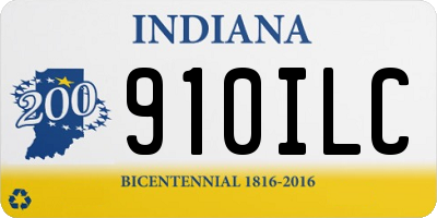 IN license plate 910ILC