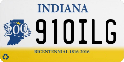 IN license plate 910ILG
