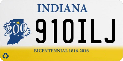 IN license plate 910ILJ