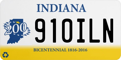 IN license plate 910ILN