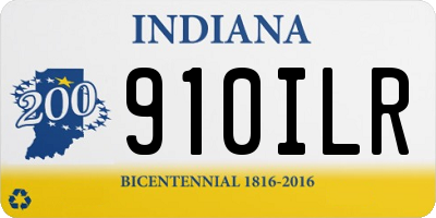 IN license plate 910ILR