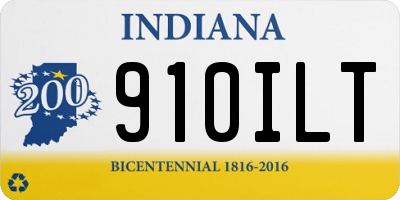 IN license plate 910ILT