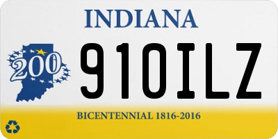 IN license plate 910ILZ
