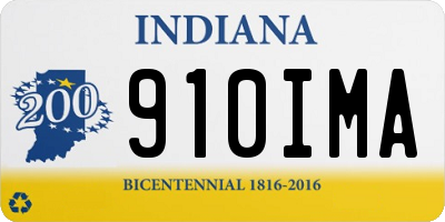 IN license plate 910IMA