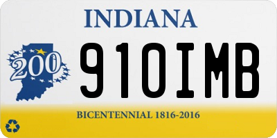 IN license plate 910IMB
