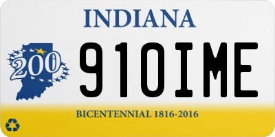 IN license plate 910IME