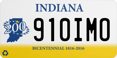 IN license plate 910IMO