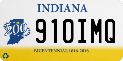 IN license plate 910IMQ