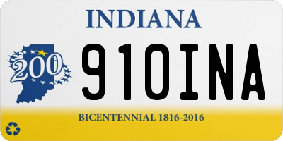 IN license plate 910INA