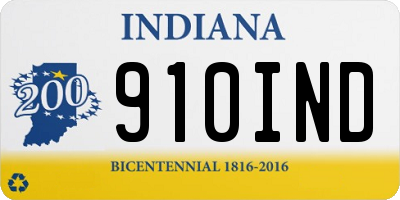 IN license plate 910IND