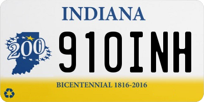 IN license plate 910INH