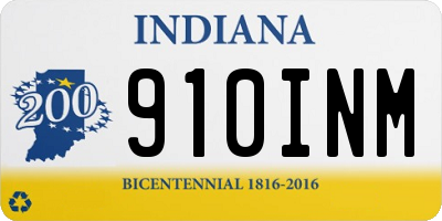 IN license plate 910INM