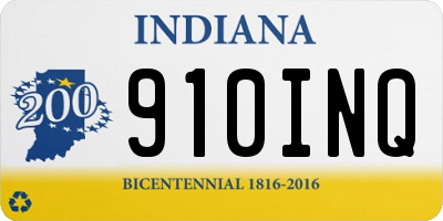 IN license plate 910INQ
